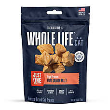 Whole Life Pet Just One Ingredient Freeze Dried Cat Treats - High Protein, Salmon, 2.5 oz
