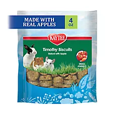 KAYTEE® Timothy Hay Baked Biscuits - Apple Treats - Rabbits and Other Small Pets - 4 Oz