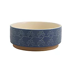 Top Paw庐 Quilted Paws Ceramic Dog Bowl