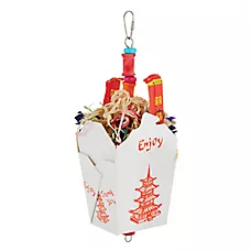 All Living Things® Chinese Takeout Bird Toy - Foraging Toy for Small & Medium Pet Birds