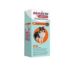 Bravecto Chew for Dogs, 9.9-22 lbs (Orange), 1 Chew (1-mo. supply), Flea & Tick Protection