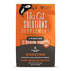 Tiki Cat Solutions Supplement - Lickable, Grain Free, Digestion, 20 Ct Sachets