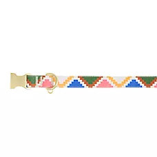 Top Paw庐 Aztec Print Dog Collar, White Dog Collar, Adjustable, Multiple Sizes