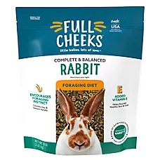 Full Cheeks&trade;Foraging Rabbit Food with Timothy Hay, Fruits, Vegetables & Vitamin E - 4-8lb