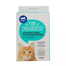 Whisker City庐 Fashion Gravity Cat Waterer Filter Cartridge Replacement - 6 Pack