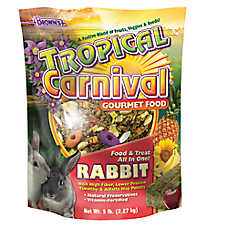 Brown's? Tropical Carnival? Gourmet Rabbit Food - 5 Lbs - Probiotics for Digestive Health