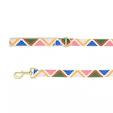 Top Paw庐 Aztec Print Dog Leash, White Dog Leash, Walking Dog Leash, 4' Long