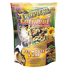Brown's® Tropical Carnival® Gourmet Mouse & Rat Food - Vitamin-Nutrient Fortified Daily Diet - 2 Lbs