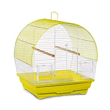 Prevue Pet Products Soho Dometop Roof Cockatiel Bird Cage Chartreuse & White