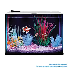 Top Fin® Custom Colorflow Aquarium with 7 Color-Changing LEDs - Fish Tank Aquarium - 3-5 Gallon
