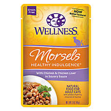 Wellness? Healthy Indulgence Adult Cat Wet Food - Grain Free, Natural, Morsels, 3 Oz