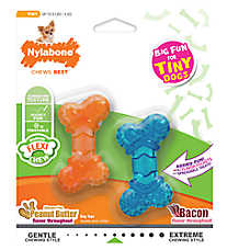 Nylabone FlexiChew Tiny Twin Pack Dog Toy 2 Pack