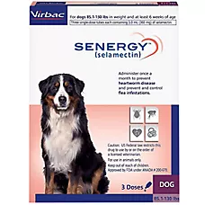Senergy Topical for Dogs 85.1 - 130 lbs (Plum Box), 3 Month Supply