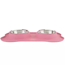 Top Paw庐 Silicone Mat with Double Dog Bowls