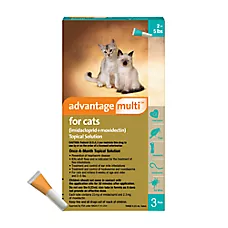Advantage Multi Topical Solution for Cats, 2-5 lbs (Turquoise), 3 Month Supply