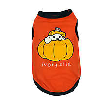 Hip Doggie Ivory Ella Halloween Pumpkin Dog Tee