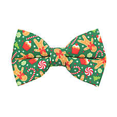 Made By Cleo? Christmas Treats Green Cat Bow Tie