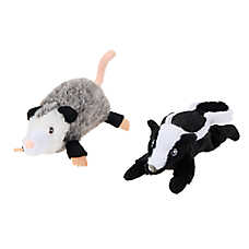 Joyhound Realistic Plush Possum & Skunk Squeaky Plush Dog Toy 2 Pack