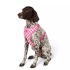 Top Paw庐 Pink Checkered Adjustable Fashion Comfort Dog Harness