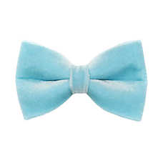 Made By Cleo? Velvet Frosty Blue Cat Bow Tie
